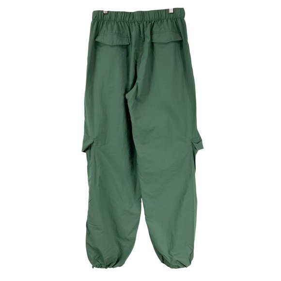 WILO The Label Green Nylon Cargo Pants Elastic Waist Jogger Bottoms Womens M - Picture 3 of 6